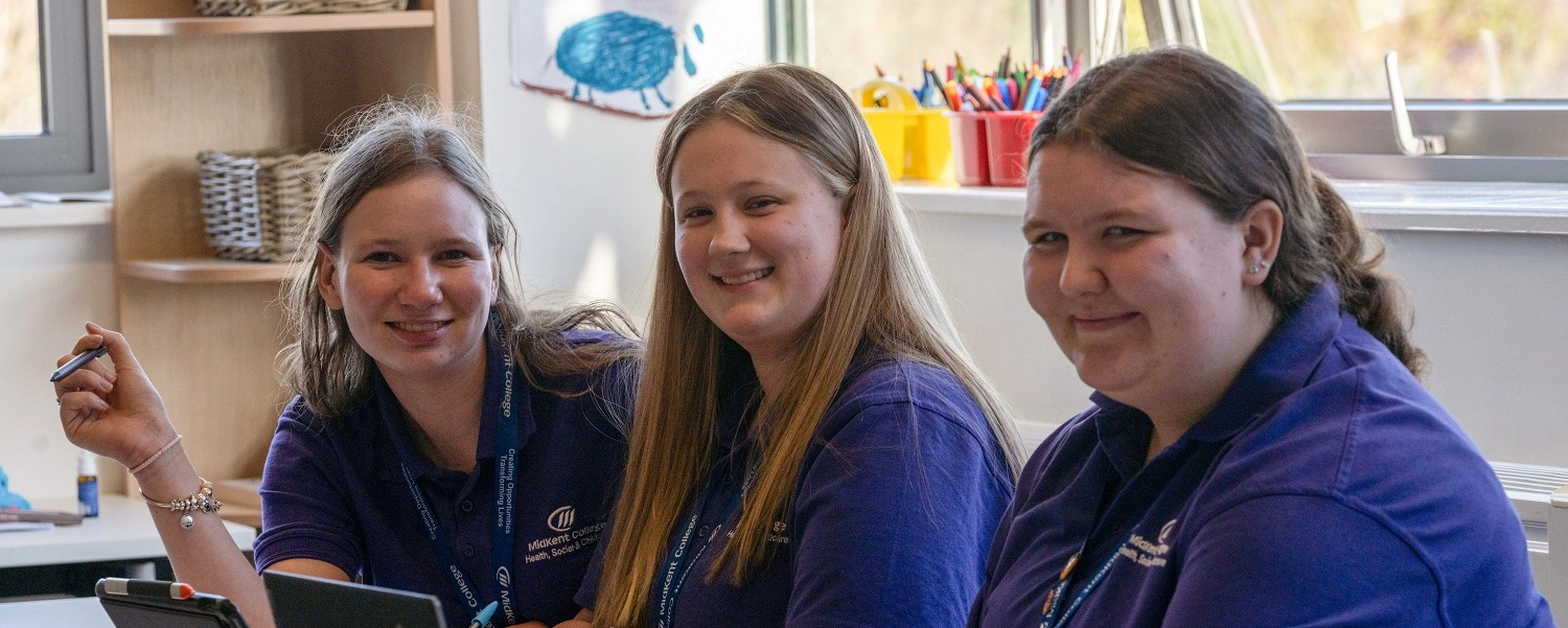 Healthcare students in a classroom